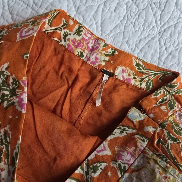 Free People End Of The Island Godet Mini Floral Skirt Size 0 - Picture 6 of 12